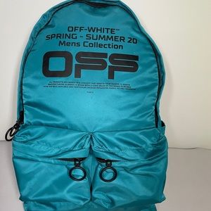 Off White Teal Backpack SS Spring Summer 2020